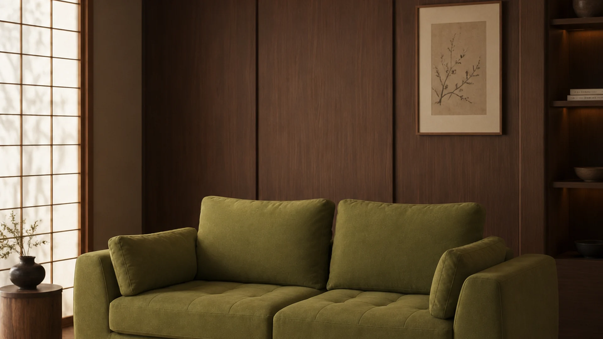 Compressed sofa showroom visual for B2B sourcing